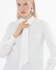 Gizia Gizia Printed Shirt with Tie-Neck Detail - 5