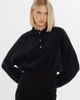 Gizia Gizia Shirt Collar Front Button Detail Black Blouse  - 1