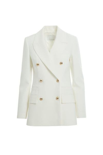 Gizia Gizia Shoulder Padded Straight-Cut Tailored Jacket