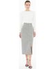 Gizia Gizia Skirt with Front Slit, Pockets and Belt Detail - 1