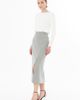 Gizia Gizia Skirt with Front Slit, Pockets and Belt Detail - 4