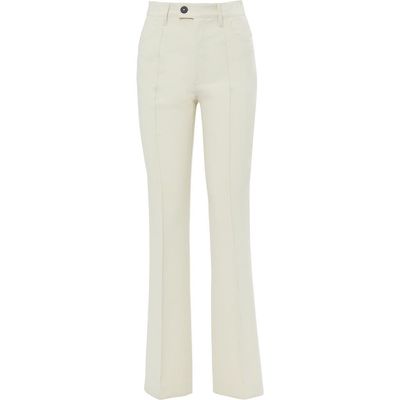 Gizia Gizia Topstitched Flared High-Waist Tailored Trousers