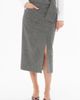 Gizia Gizia Wool-Blend Pencil Midi Skirt with Slit & Belt - 2