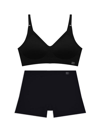 GLAM GONGGAM Peaceful Hook Wireless Bra Boyshort Panty Women's Lingerie Set