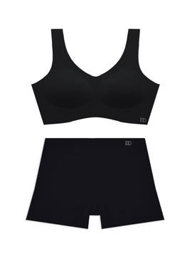 GLAM GONGGAM (SET) Women's Wireless Peaceful Running Bra Top Boyshort Panty Lingerie Set