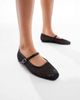 Glamorous Glamorous ballet flats in mesh black polka dots - 4