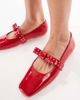 Glamorous Glamorous ballet flats with bow details in red - 3
