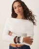 Glamorous Glamorous bardot oversized fit knit in white - 1