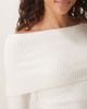 Glamorous Glamorous bardot oversized fit knit in white - 3