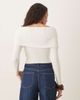 Glamorous Glamorous bardot oversized fit knit in white - 4