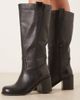 Glamorous Glamorous block heeled knee boots in black - 3