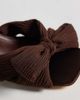 Glamorous Glamorous block heeled sandals with bow in brown - 3