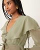 Glamorous Glamorous boho blouse in sage green - 2
