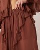 Glamorous Glamorous boho ruffle detailing wide leg pants in brown - part of a set - 3