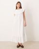Glamorous Glamorous boho throw on ruffle detailing midaxi dress in white poplin - 1