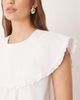 Glamorous Glamorous boho throw on ruffle detailing midaxi dress in white poplin - 3