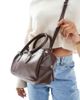 Glamorous Glamorous bowler bag with detachable crossbody strap in chocolate brown - 2