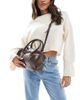 Glamorous Glamorous bowler bag with detachable crossbody strap in chocolate brown - 4