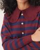 Glamorous Glamorous boxy fit cardigan in blue and red stripe-Multi - 4