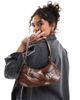 Glamorous Glamorous buckle detail shoulder bag in brown - 1