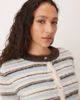 Glamorous Glamorous button down baby cardigan in brown multi stripes - 4