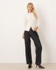 Glamorous Glamorous button down fitted cardigan with cinched in waist in cream-White - 2