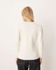 Glamorous Glamorous button down fitted cardigan with cinched in waist in cream-White - 3