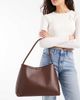Glamorous Glamorous clean tote shoulder bag in dark brown - 1