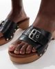 Glamorous Glamorous clog sandals with buckles in black - 2