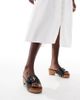 Glamorous Glamorous clog sandals with buckles in black - 3