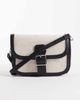 Glamorous Glamorous contrast raffia crossbody bag in monchrome-Multi - 1