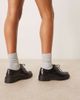 Glamorous Glamorous derby lace-up shoes in black - 3