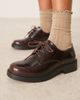 Glamorous Glamorous derby lace-up shoes in brown - 3