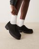 Glamorous Glamorous Derby shoes in black microsuede - 1