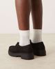 Glamorous Glamorous Derby shoes in black microsuede - 3