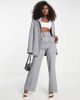 Glamorous Glamorous double waist wide leg tailored pants in icy gray - part of a set - 2