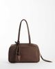 Glamorous Glamorous faux leather box bag with bag charm in dark brown - 1