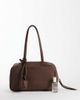 Glamorous Glamorous faux leather box bag with bag charm in dark brown - 2
