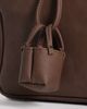 Glamorous Glamorous faux leather box bag with bag charm in dark brown - 3