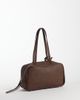 Glamorous Glamorous faux leather box bag with bag charm in dark brown - 4