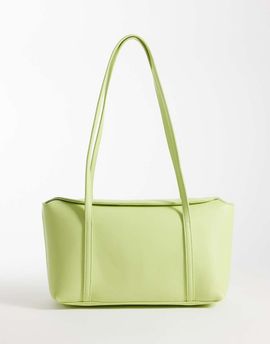 Glamorous Glamorous faux leather shoulder bag in lime green