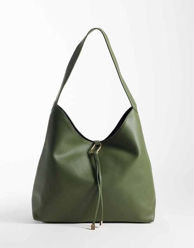 Glamorous Glamorous faux leather tote in olive green