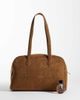 Glamorous Glamorous faux suede box shoulder bag in brown - 2
