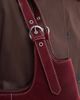 Glamorous Glamorous faux suede shoulder tote bag in burgundy-Red - 2