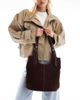 Glamorous Glamorous faux suede shoulder tote bag in chocolate brown - 4