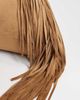 Glamorous Glamorous faux suede slouchy fringe tote bag in tan-Neutral - 3