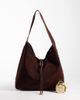 Glamorous Glamorous faux suede tote in brown - 2
