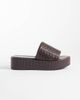Glamorous Glamorous flatform sandals in woven brown - 1