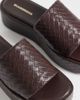 Glamorous Glamorous flatform sandals in woven brown - 3