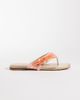 Glamorous Glamorous flip flops with faux shells in coral-Orange - 1